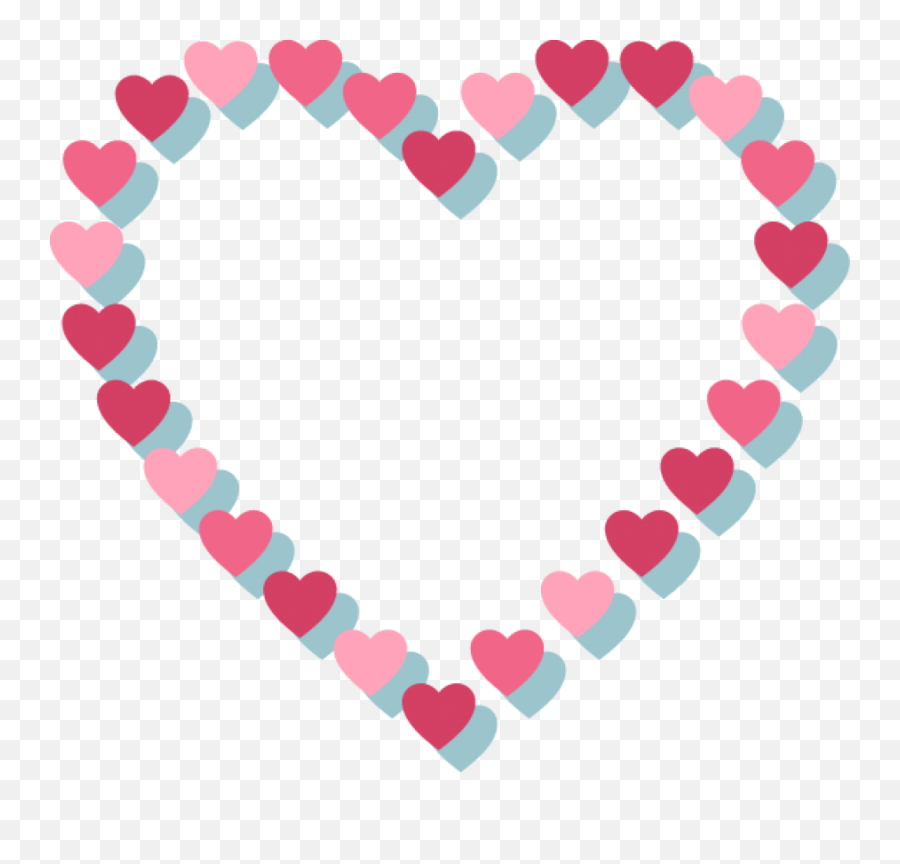 Download Pink Heart With Hearts Outline - Pink Heart Outline Png,Transparent Heart Outline