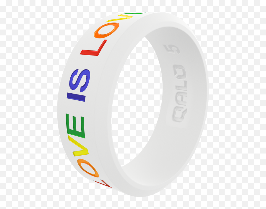 Rainbow Love Is Silicone Ring Qalo - Solid Png,Google Chrome Icon Rainbow