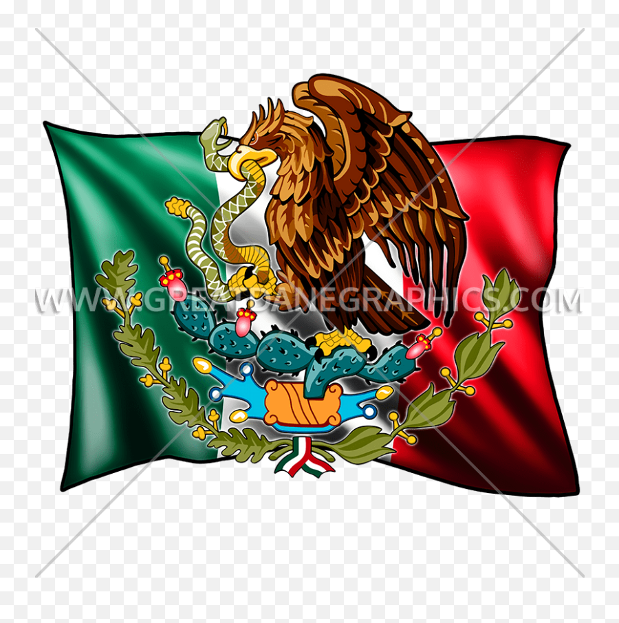 Mexican Flag Production Ready Artwork For T - Shirt Printing Mexican Flag Sticker Png,Mexican Flag Transparent