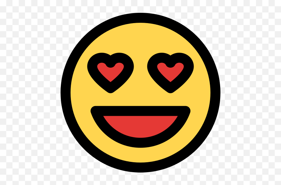 Heart Eyes - Free Smileys Icons Wide Grin Png,Smiley Face Icon Images