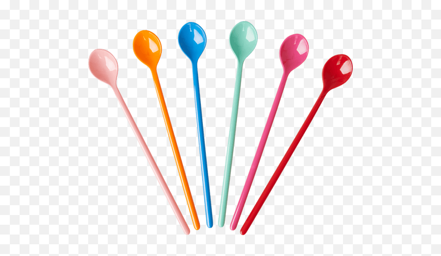 Rice 6 Latte Spoons In Assorted Choose Happy Colors U2013 Coucou - Cuillere Rice Png,Spoon Icon