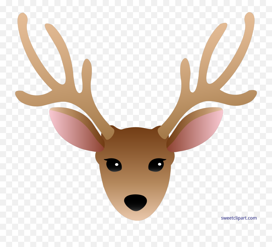 Head Clipart Caribou - Clip Art Deer Head Png,Caribou Png