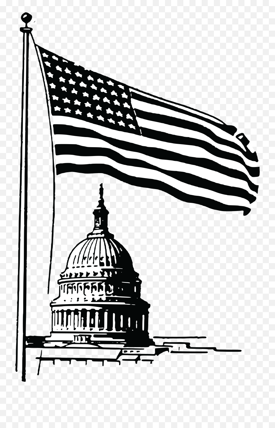 Usa Flag And Capitol Building - Washington Dc White Png,Capitol Building Png