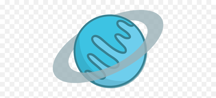 Planet Space Uranus Icon - Uranus Flat Art Transparent Background Png,Uranus Png