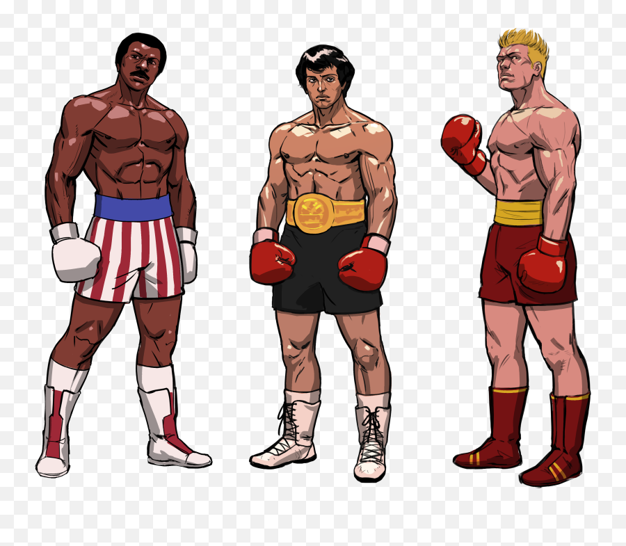 Rocky Balboa And Ivan Drago - Rocky Balboa Cartoon Png,Rocky Png