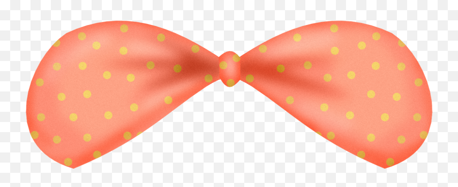 Orange Clipart Bow Tie - Polka Dot Png,Bow Tie Png