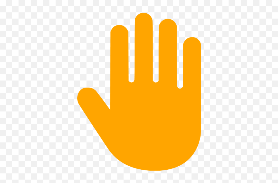 Orange Hand Cursor Icon - Objection Icon Png,Hand Cursor Png