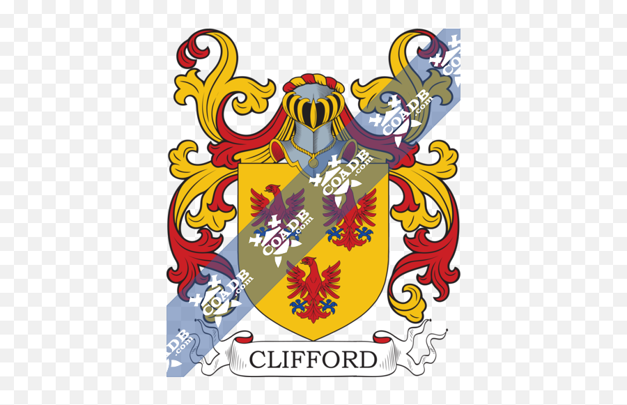 Clifford Family Crest Coat Of Arms And - Hammond Coat Of Arms Png,Clifford Png