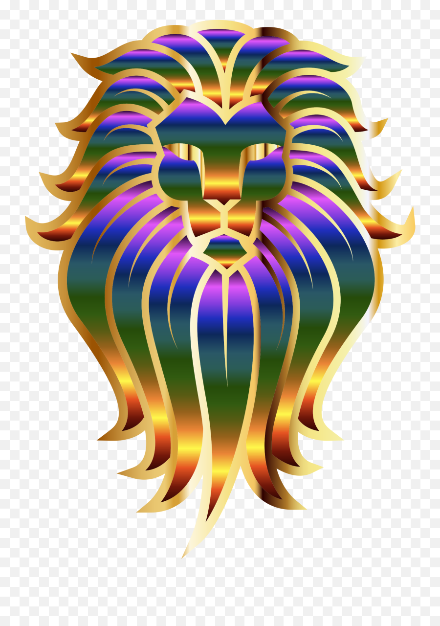 Chromatic Lion Face Tattoo - Clip Art Png,Face Tattoo Png