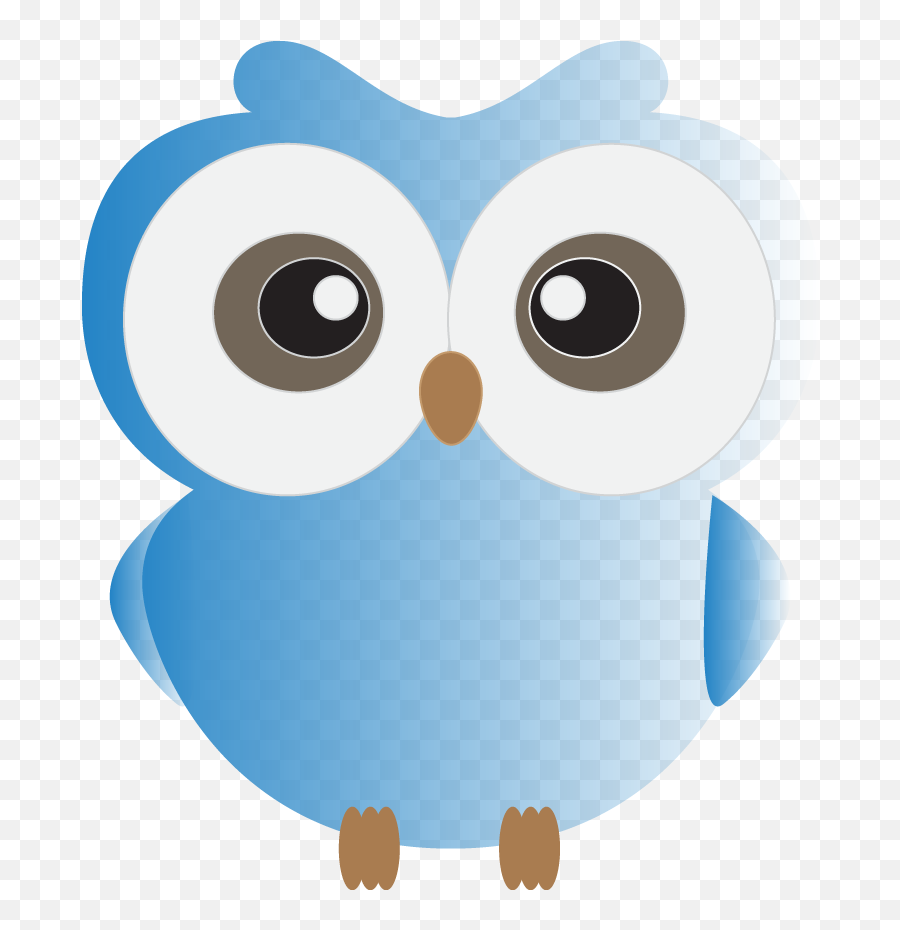 Cute Blue Owl Clipart - Cute Owl Clipart Blue Full Size Clip Art Png,Owl Clipart Png