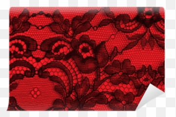 Black And Red Fine Lace Texture Self - Adhesive Wall Mural u2022 Pixers We live to change Decorative png