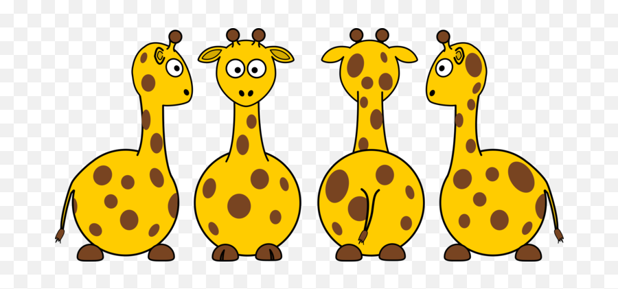 Svg Vector Clipart Png - 4 Giraffes Clipart,Giraffe Transparent