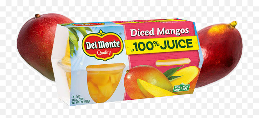 Diced Mangos In Juice Fruit Cup - Mango In Fruit Cups Png,Mango Transparent