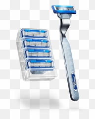 Gillette Mach 3 Turbo Blades Png Image - Gillette Mach 3 Turbo Blades With 5,Razor Blade Png