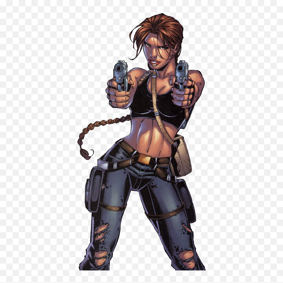 Lara Croft Tomb Raider No Background Png Play - Lara Croft Tomb Raider Comic Book,Revolver Transparent Background