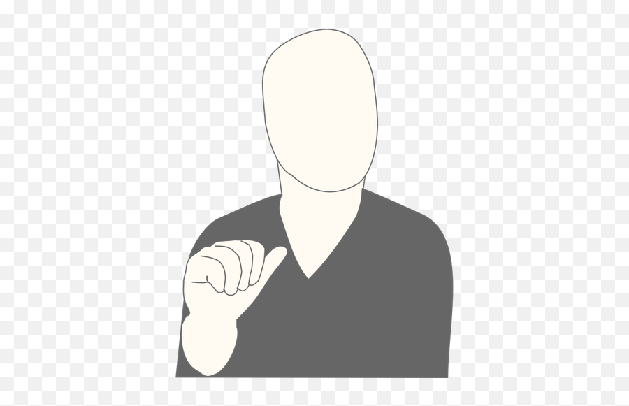 Download Faceless - Person Pointing At Himself Clipart Finger Pointing At Self Png,Person Pointing Png