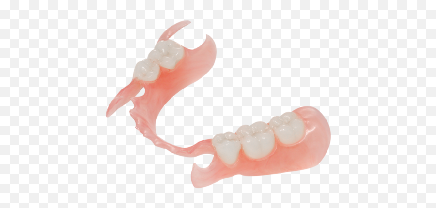 Deluxe Partial Dentures And Flippers - Mandibular Partial Flexible Base Png,Dentures Png