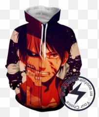 Attack - Eren Yeager 3d Attack On Titan Hoodies Attack On Titan Levi Wallpaper Youtube Png,Eren Png