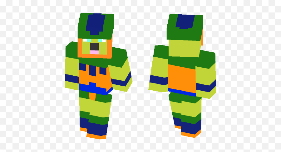 Download Hd Semi - Perfect Cell Fictional Character Zombie Girl Minecraft Skin Png,Perfect Cell Png