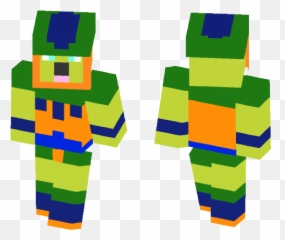 Download Hd Semi - Perfect Cell Fictional Character Zombie Girl Minecraft Skin Png,Perfect Cell Png