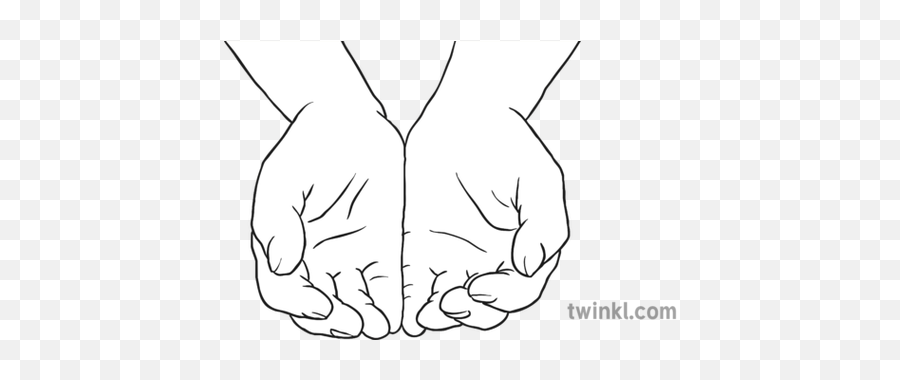 Washing Cupped Hands Black And White - Cupped Hand Illustration Png,Cupped Hands Png