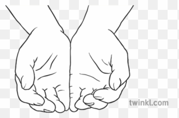 Washing Cupped Hands Black And White - Cupped Hand Illustration Png,Cupped Hands Png