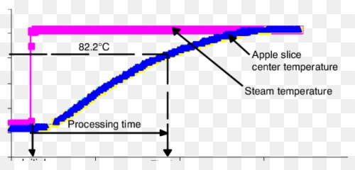 Heat Penetration Curve For An Apple Slice Measured - Plot Png,Apple Slice Png