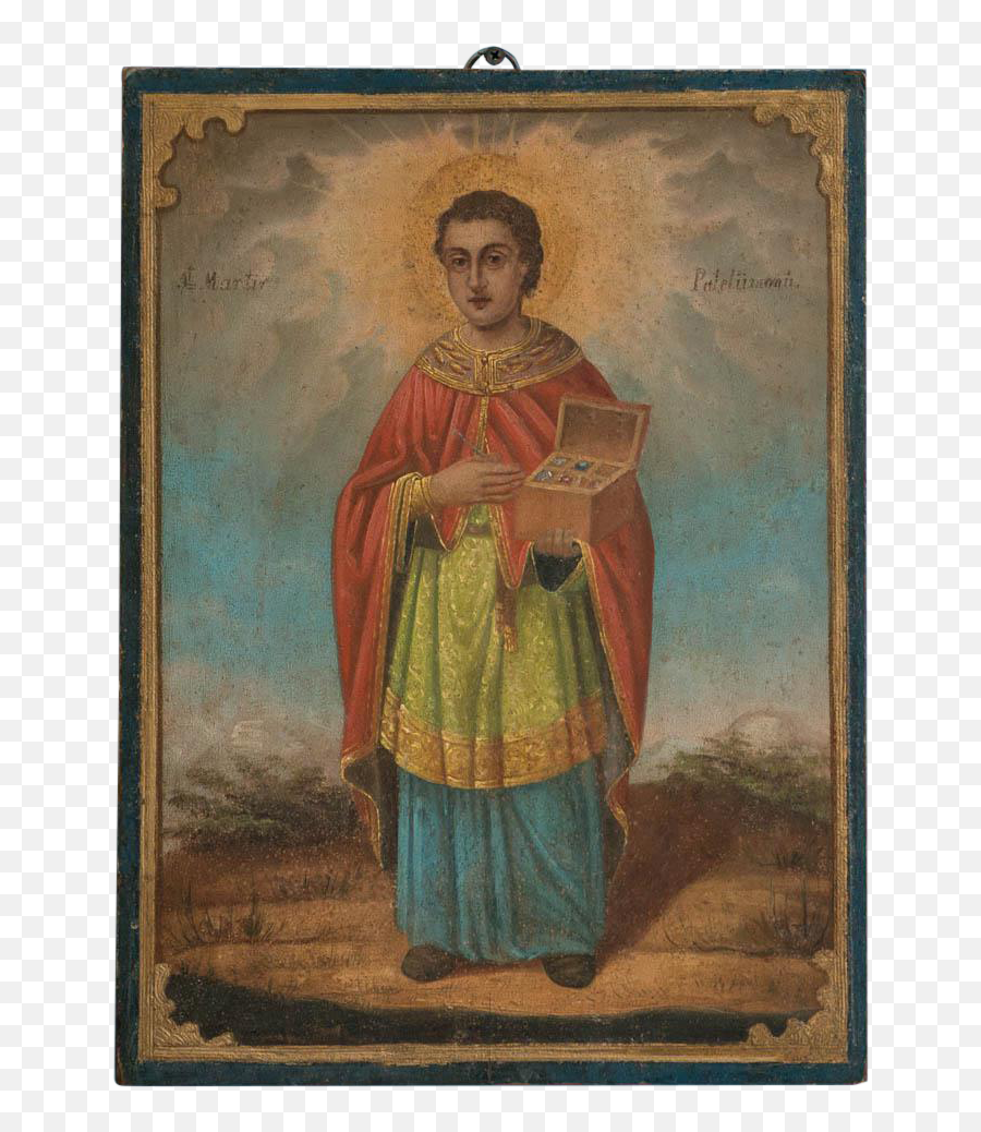 Antique Religious Icon Painting Of St - Picture Frame Png,What Is A Religious Icon