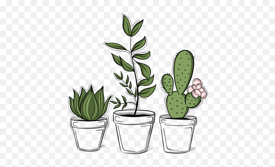 Three Little Succulents Sticker - Vertical Png,Succulent Icon Transparent