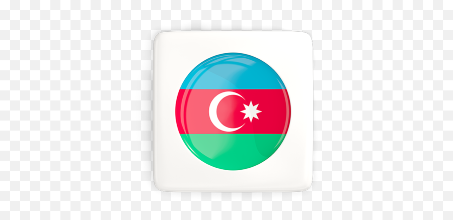 Square Icon With Round Flag Illustration Of Azerbaijan - Vertical Png,Rounded Square Icon