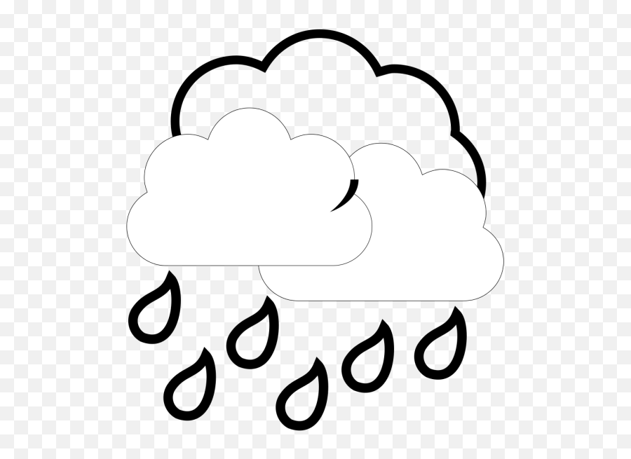 Weather Storm Rain Png Svg Clip Art For Web - Download Clip Rain Clipart Black And White,Storm Icon Png