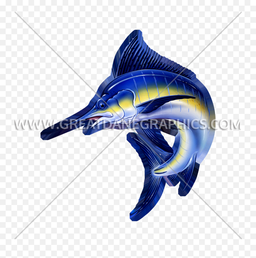 Blue Marlin Production Ready Artwork For T - Shirt Printing Atlantic Blue Marlin Png,Marlin Png