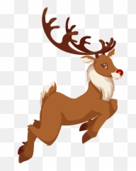 Rudolph Santa Claus Reindeer Clip Art - Rudolph Clipart Transparent Png,Reindeer Clipart Png