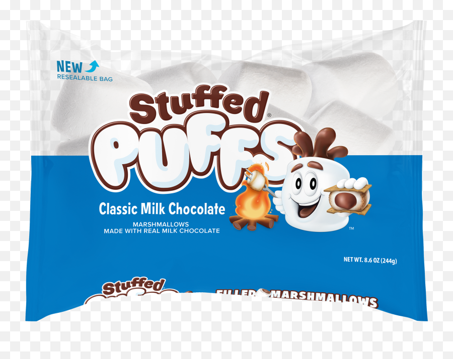 Stuffed Puffs Classic Milk Chocolate Filled Marshmallow 86 Oz - Marshmallow With Chocolate Inside Png,Marshmallow App Drawer Settings Icon