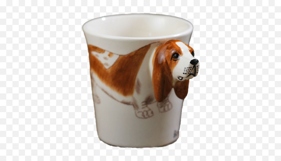 Accusative Dog Shaped Ceramic Mug In 3d Bichon Frise - Basset Hound Mug Png,Starbucks Global Icon Mugs