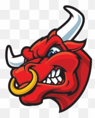 Clip Royalty Free Library Printed Vinyl Angry Stickers - Red Bull Head Logo png