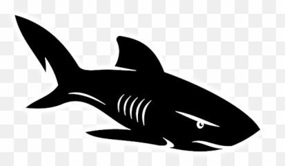Great White Shark Cartoon Silhouette Tote Bag For Sale By - Outline png