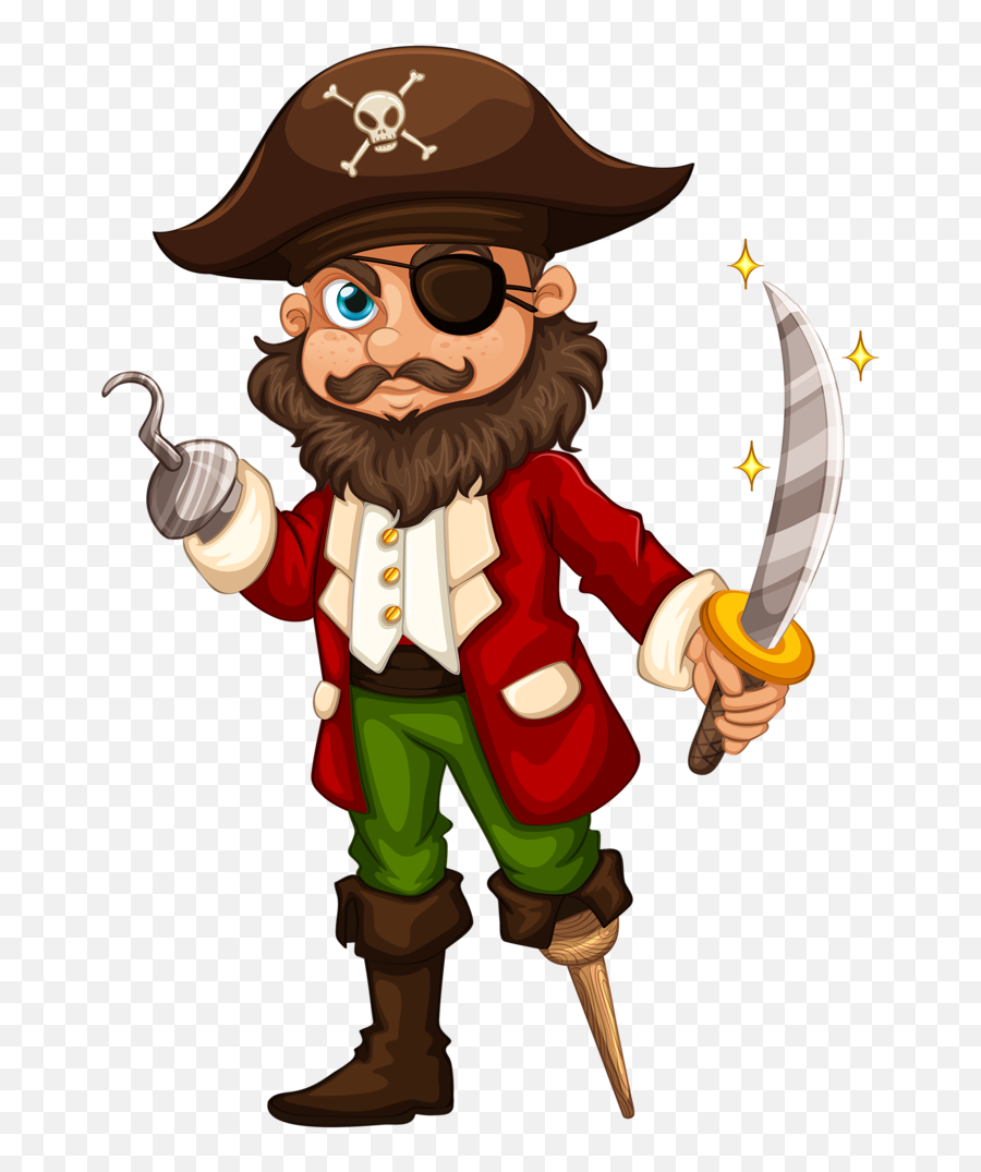 Pirate Clipart Png - Cartoon Pirate Png,Pirate Hat Transparent