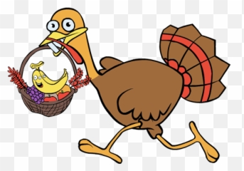 Clip Art Thanksgiving Turkey Fruit - Transparent Running png