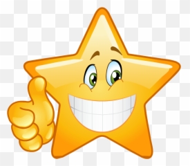 Smiley Face Reminder Clipart - Star Png