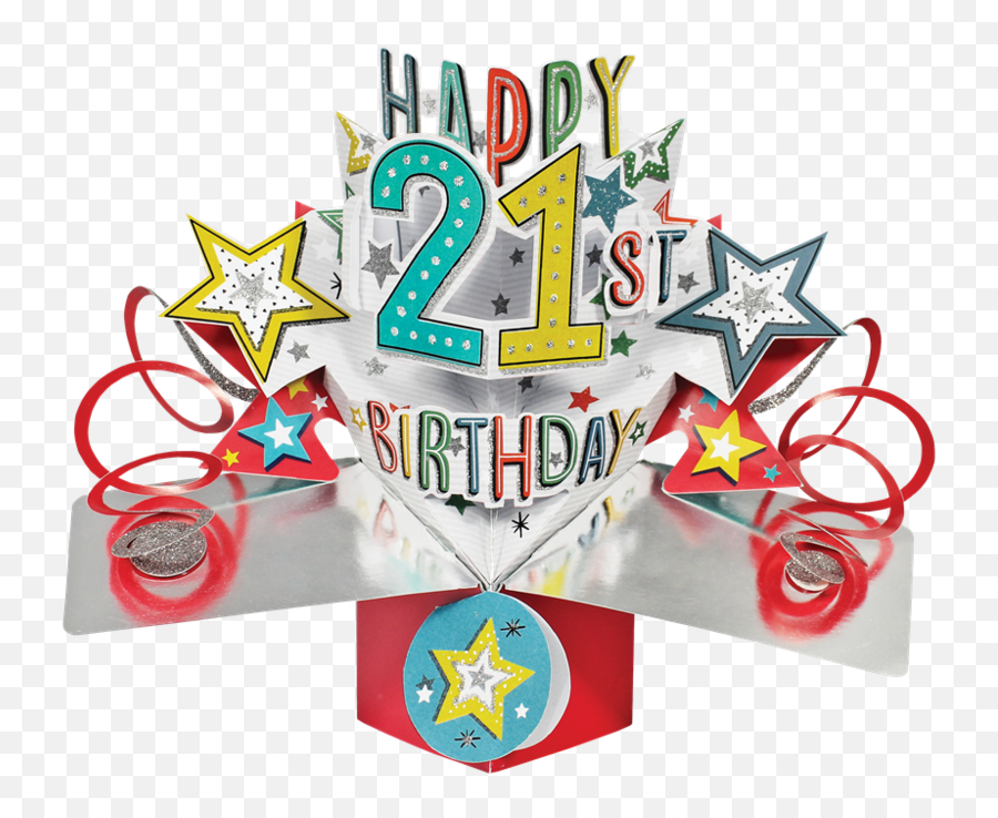 Happy 21st Birthday Pop - Up Greeting Card Birtgday Card Pop Up Png,Happy Anniversary Png