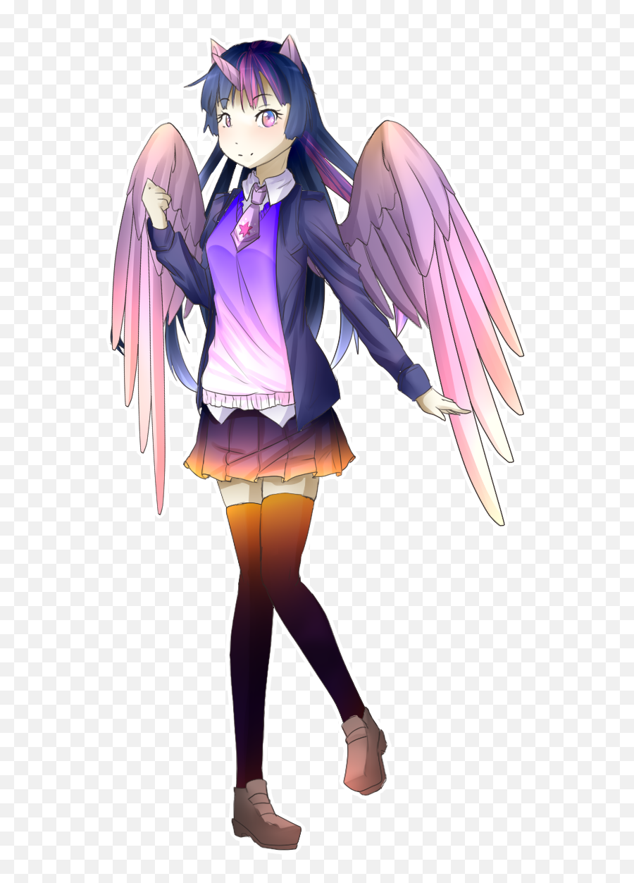 Download Shironeko - Senpai Clothes Eared Humanization Mlp Human Form Twilight Sparkle Png,Anime Sparkle Png