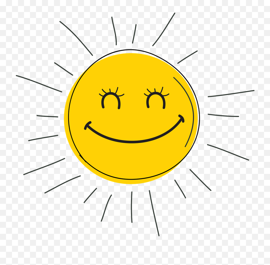 Happy Smile Sun - Gambar Matahari Tersenyum Png,Smiling Sun Png