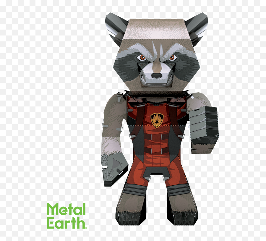Download Metal Earth Legends Mini Caricature Model - Rocket Rocket Raccoon Png,Rocket Raccoon Transparent