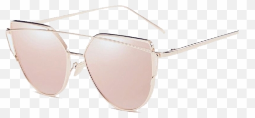 Mirrored Aviator Rose Gold Sunglasses Png Black And - Still Life Photography