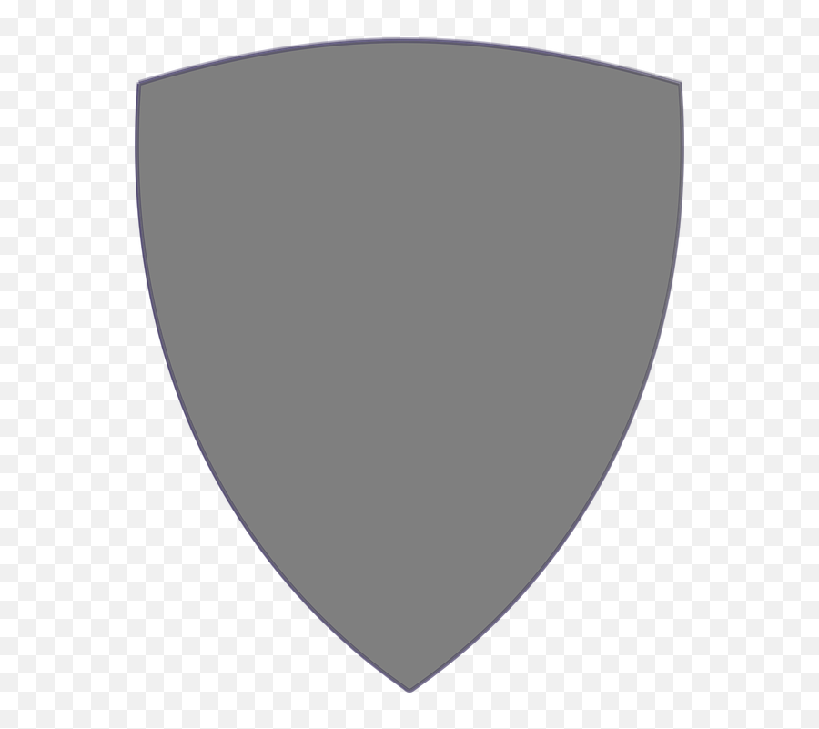 Shield Grey Plain - Grey Shield Png,Shield Shape Png