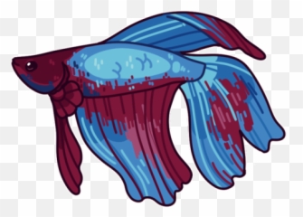Siamese Fighting Fish - Cartoon Betta Fish Png,Betta Fish Png