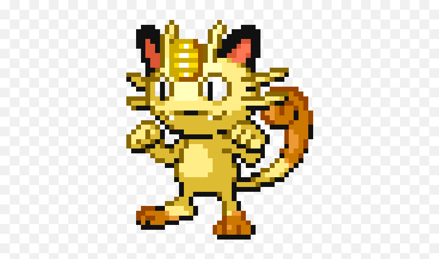Meowth Pokemon Rare Transparent Png - Meowth Pixel Gif,Meowth Png