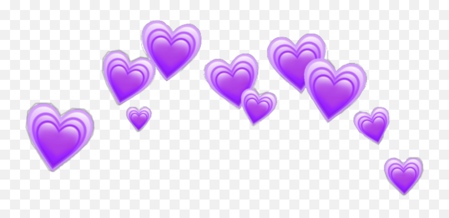 Purple Heart Emoji - Kingbjgmctborg Blue Heart Crown Transparent Png,Emoji Hearts Transparent