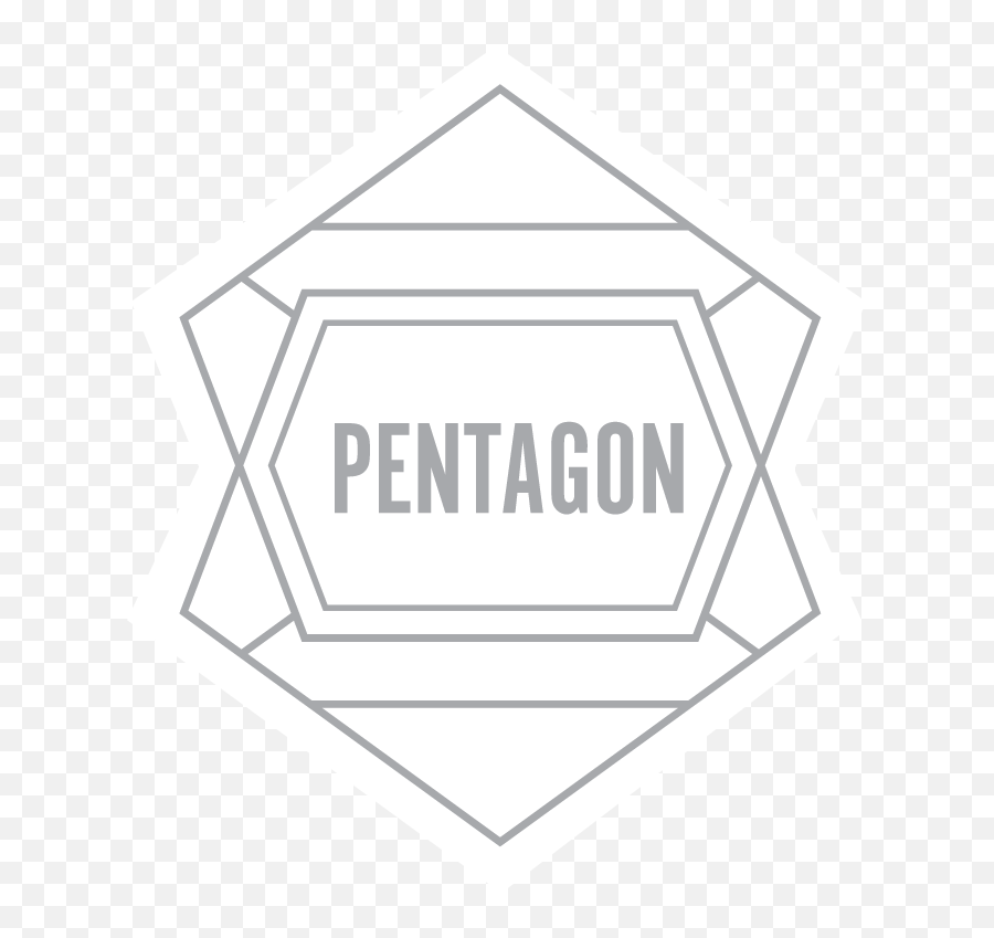 Download Pentagon Logo White Grey 01 - Logo Saka Kominfo Png,Pentagon Logo
